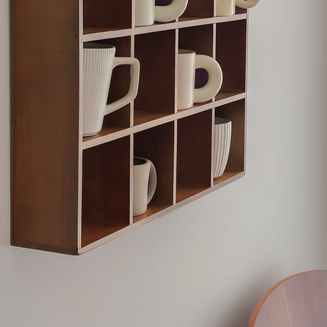 wallrack-03049　Natural Wood Cup Shelf 52×40
