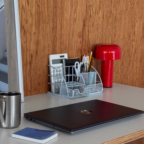 stationery-03059　Light Blue Steel Desk Organizer