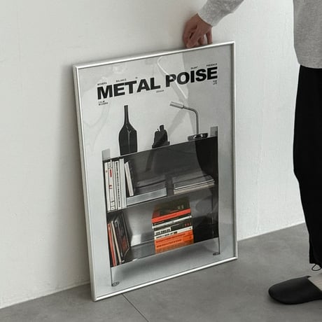 poster-03210　METAL POISE Silver Frame Art Poster 70×50