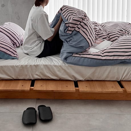 beddingsets-03168　purple×pink×white Multi-stripe Bedding Sets