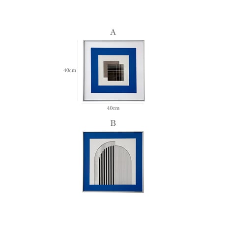poster-03168　Blue Geometry Collection Art Panel 40×40cm