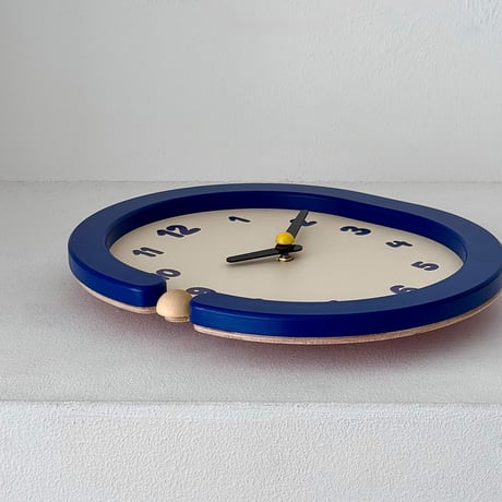 clock-03124　Frame Loop Blue Wall Clock Silent