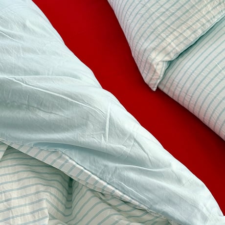 beddingsets-03176　Blue stripe×Red Stripe Reversible Duvet Cover Set Duvet Cover Set