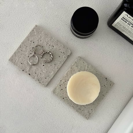 plate-03122　Granite texture Square plate 9.5×9.5