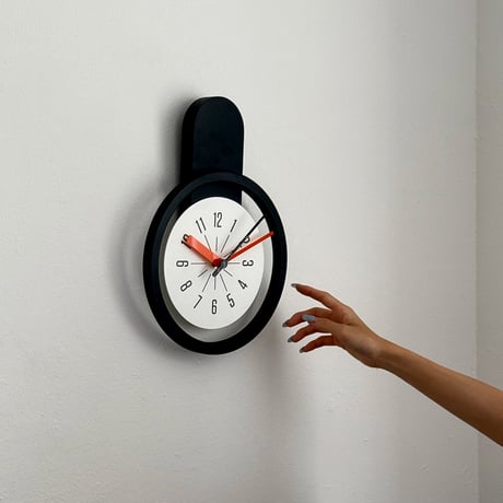 clock-03126　Black Frame Wall Clock Silent