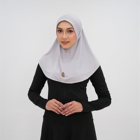Bergo Hijab - Silver