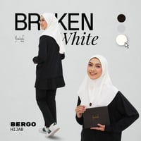 Bergo Hijab - Broken White
