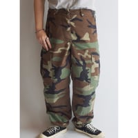 【低身長OK】00's "U.S. ARMY" woodland camo military BDU cargo pants