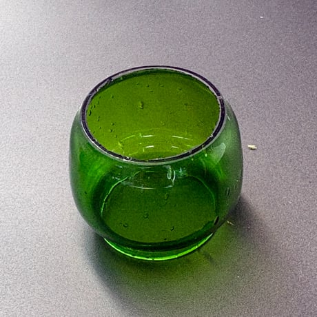 （非耐熱）メモリーランタン用琉球ガラスグローブ 濃い緑