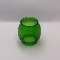 （非耐熱）琉球ガラスランタングローブ メロン柄（あざやかグリーン）