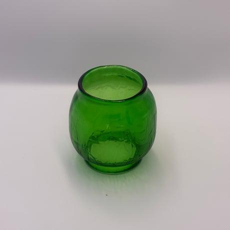 （非耐熱）琉球ガラスランタングローブ メロン柄（あざやかグリーン）
