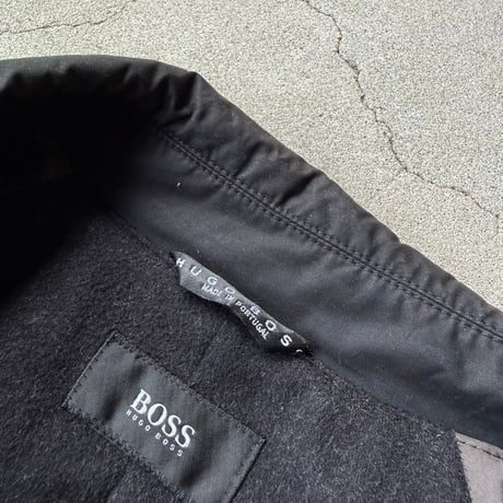 90's HUGO BOSS Archive Oversized Black Long Coat
