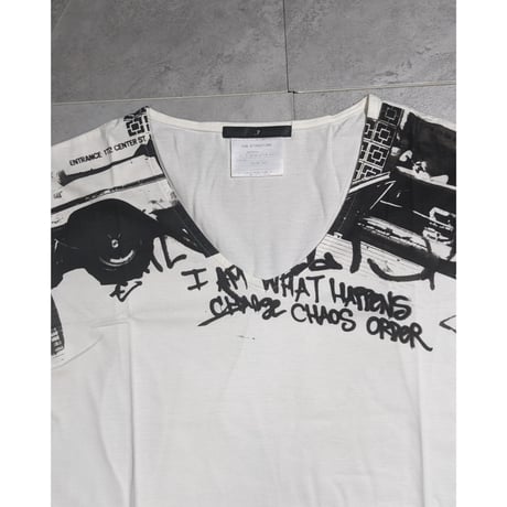 【JULIUS】2006SS "THE STRUCTURE" neck printed box T