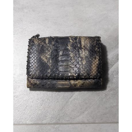 【Obelisk】2000s python chain bifold wallet