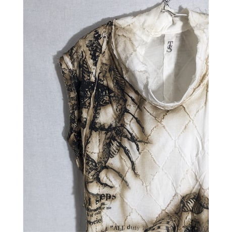 【SHOHEI TAKAMIYA】distressed shrink / asymmetry tank