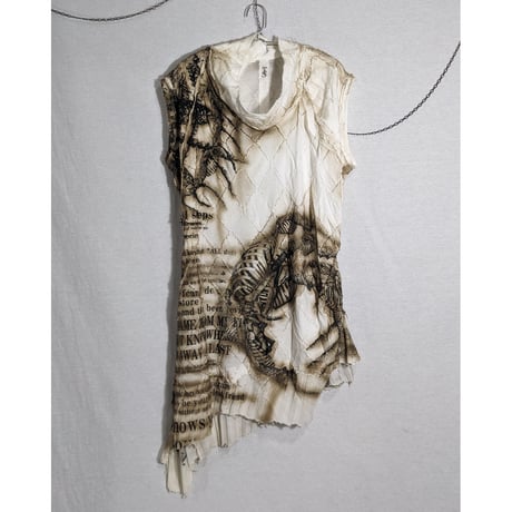 【SHOHEI TAKAMIYA】distressed shrink / asymmetry tank
