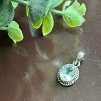2607-5019】韓国】アクセ】ブルートパーズ◇ネックレストップ Silver925