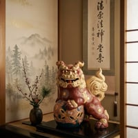 瀬戸焼 招き猫 日本製 友禅磁器 23㎝ 右手挙 金運招き 運気上昇 金招き