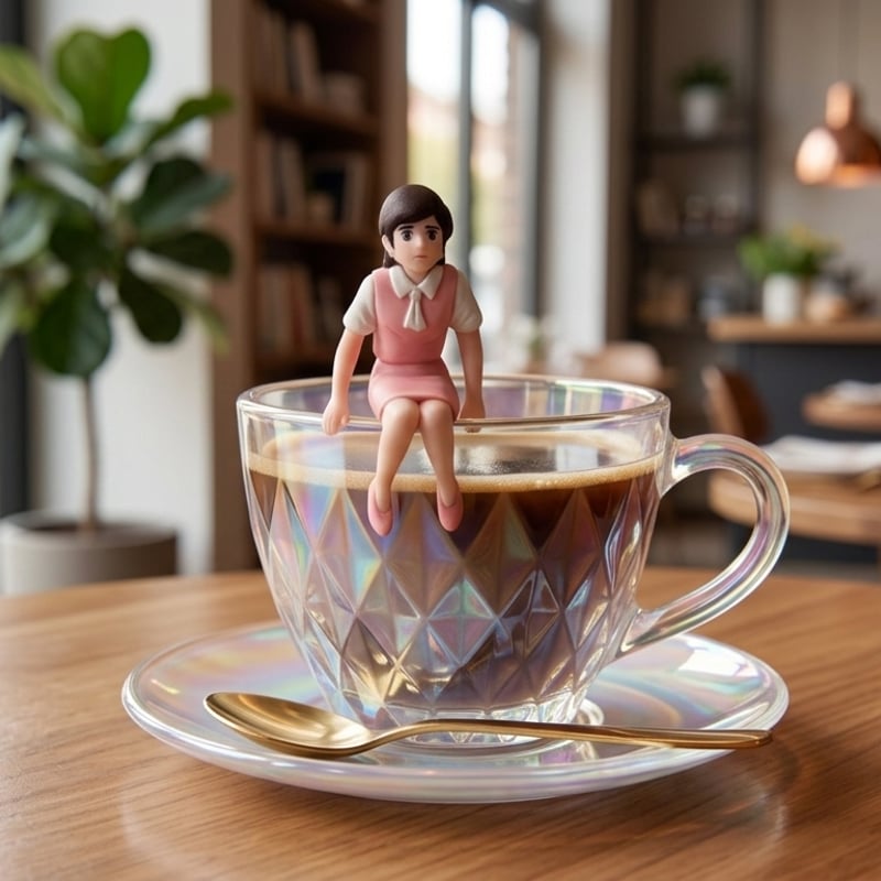【美品！】コップのフチ子 コップのフチ子3 ピンク イメチェンフチ子 フィギュア | よしつねの