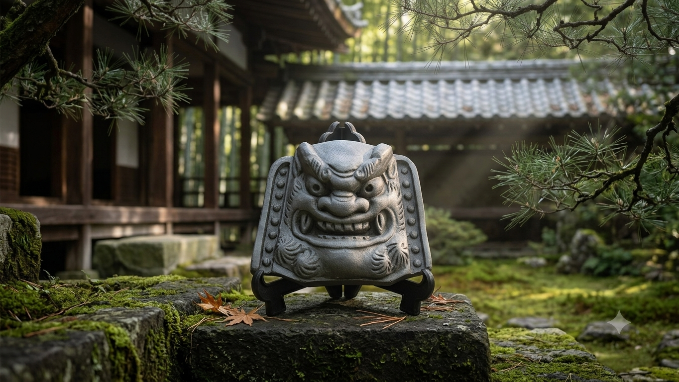 鬼瓦 厄除け 陶器製 インテリア 魔除け 厄除け 鬼瓦 手作り 工芸品 置物 オブジェ ミニ鬼瓦 飾り瓦 和