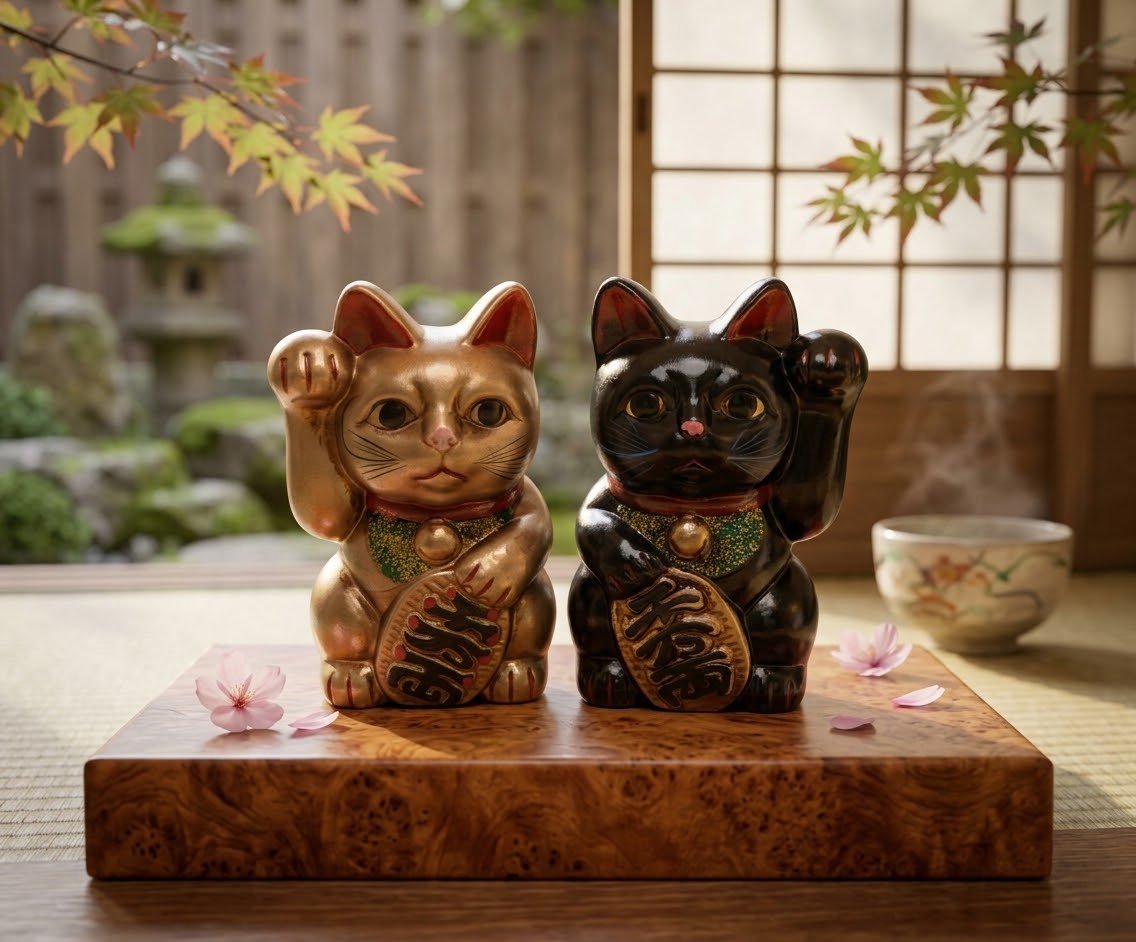 招き猫 貯金箱 縁起物 瀬戸焼 右手上げ 左手上げ 千万両 日本製 レトロ