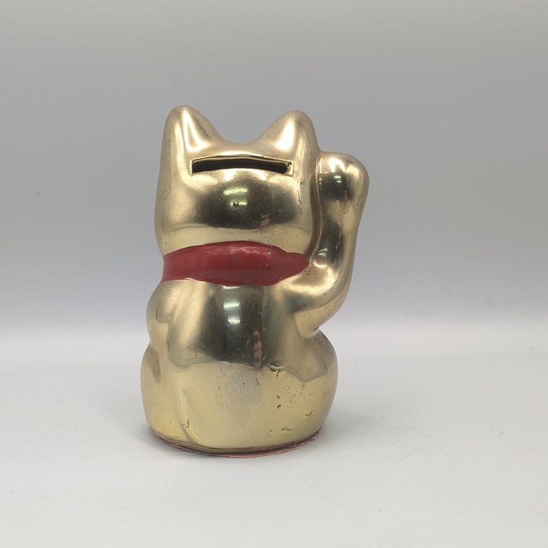縁起物 金色 招き猫 貯金箱 右手上げ 千客万来 開運 インテリア 置物