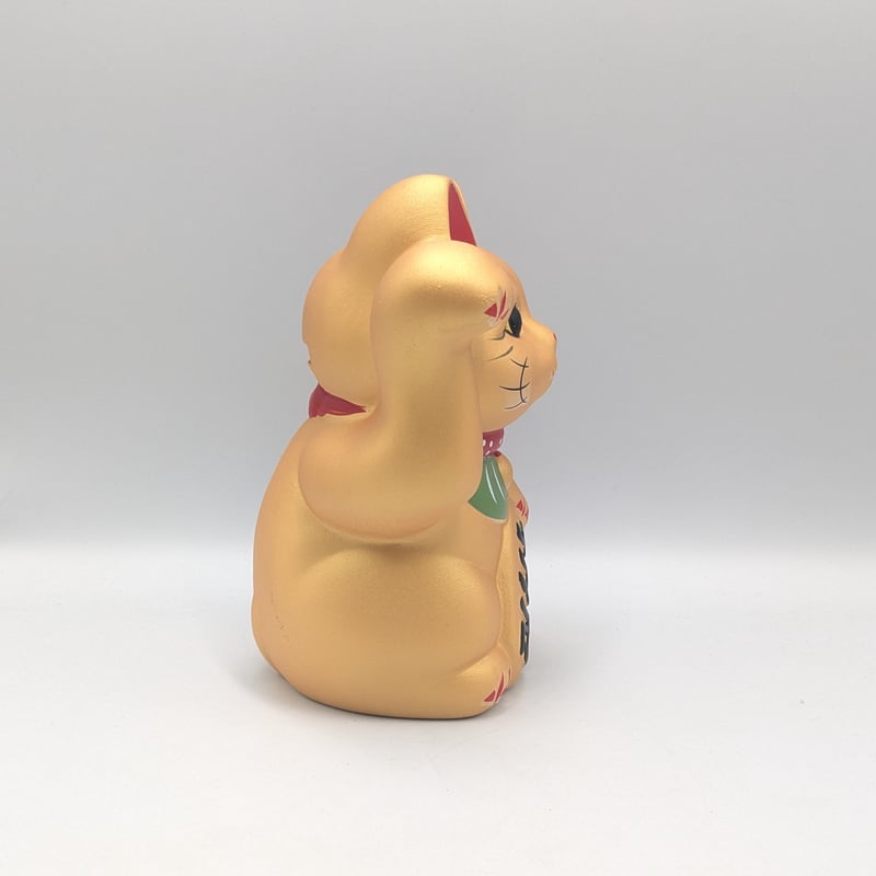 縁起物 招き猫 金猫 右手上げ 貯金箱 金運招福 商売繁盛 縁起置物