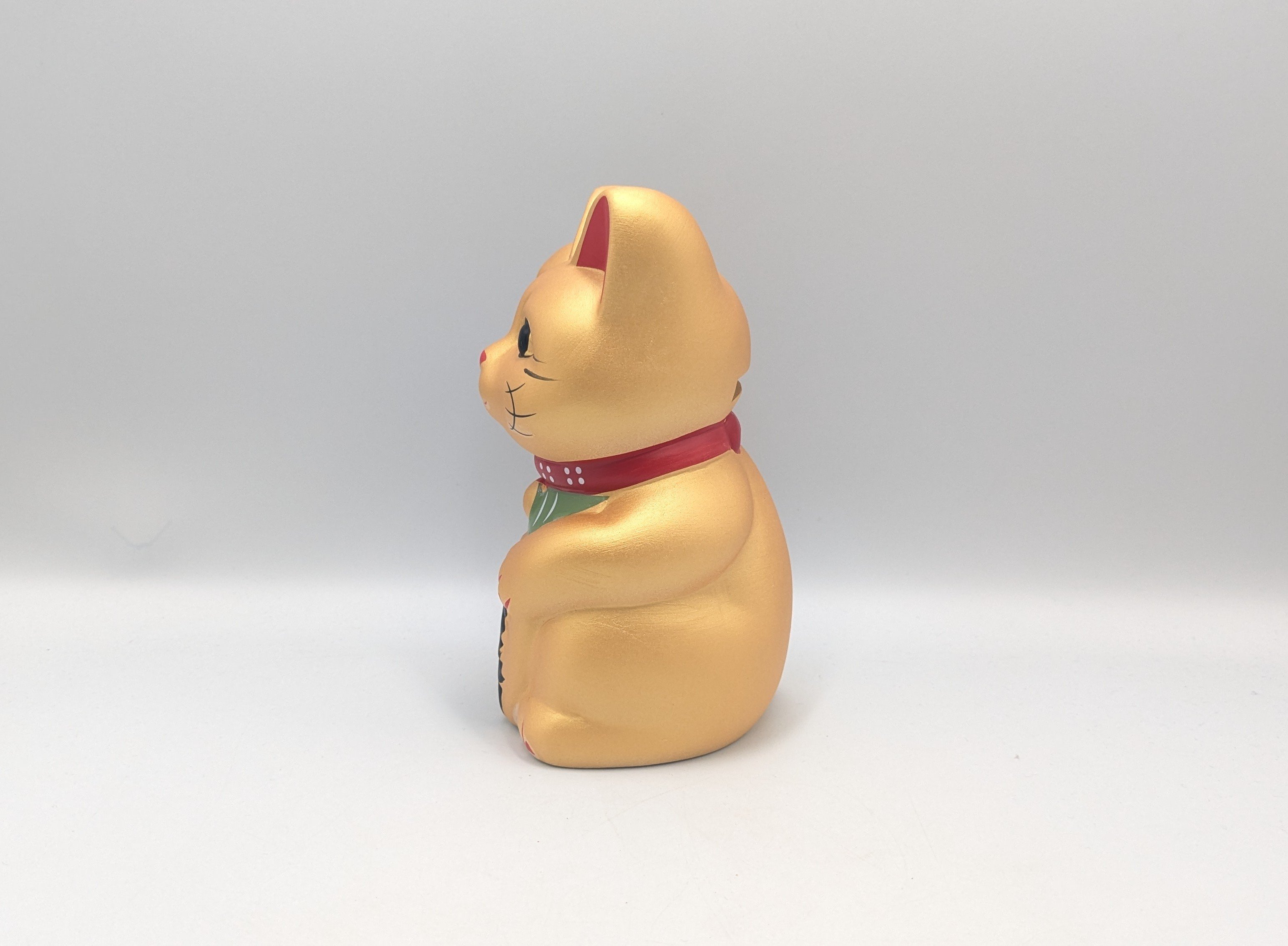 縁起物 招き猫 金猫 右手上げ 貯金箱 金運招福 商売繁盛 縁起置物