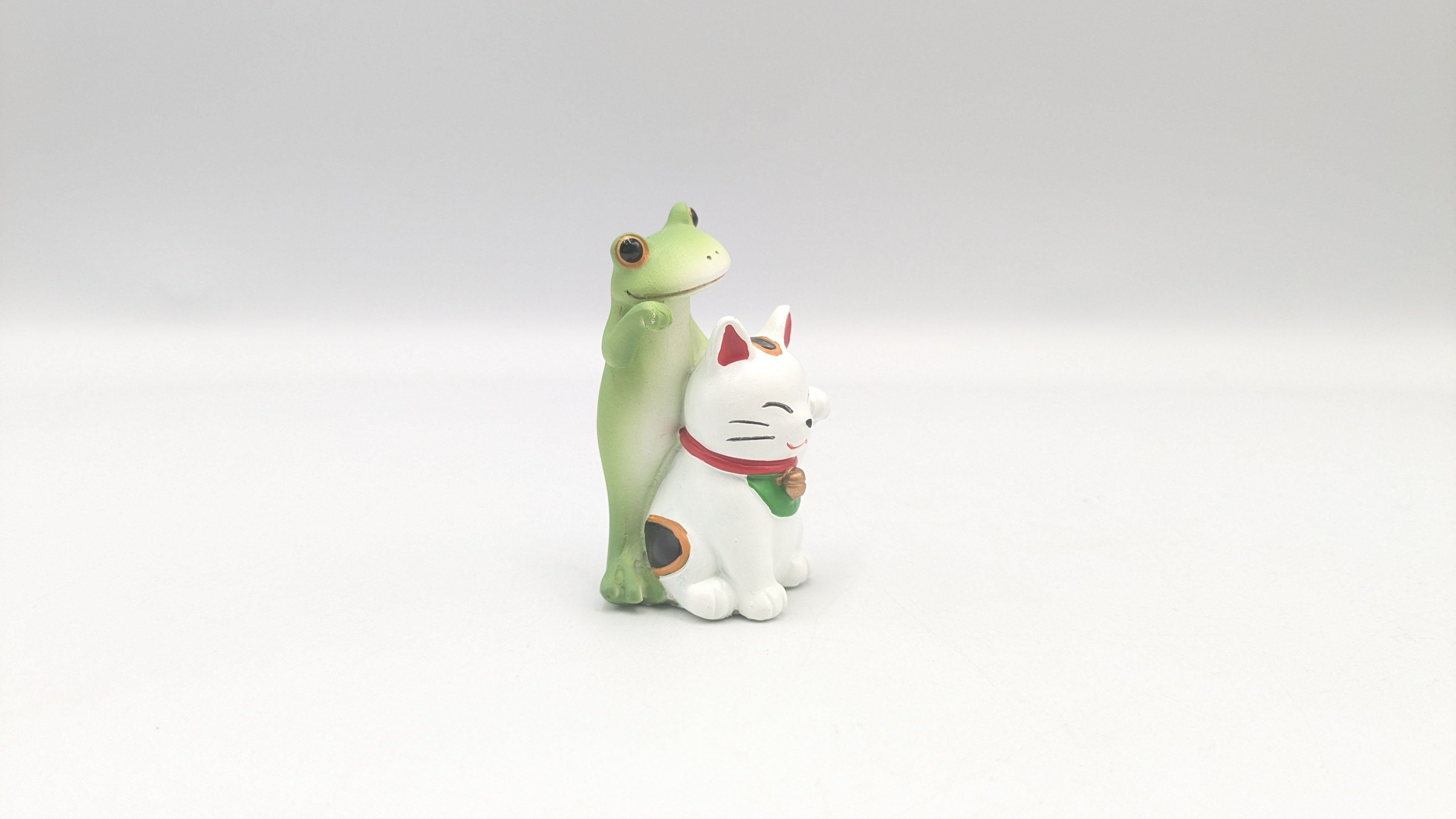 copeau コポー 福よこいこい 招き猫とカエル 縁起物 置物 インテリア