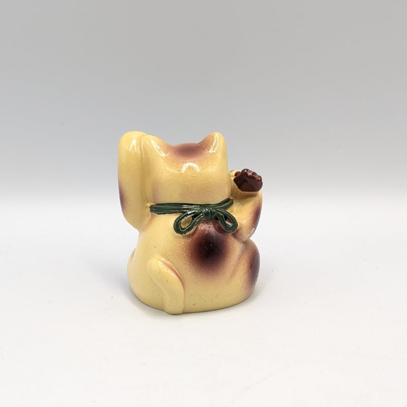 縁起物 弁財天 招き猫 七福猫 琵琶 陶器製 置物 商売繁盛 財運 金運