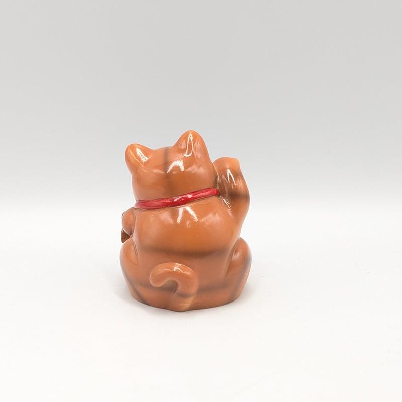 縁起物 恵比寿 招き猫 七福猫 茶トラ猫 鯛 陶器製 置物 商売繁盛