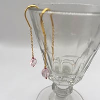 Rose quartz chain pierces