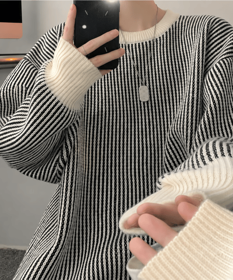 striped pullover sweater /3color FL3764