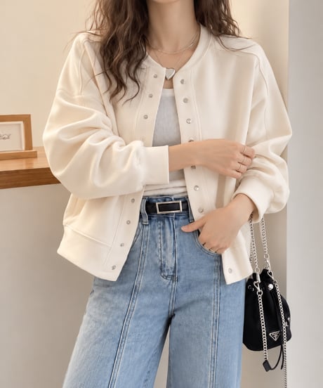 casual loose bomber jacket /2color FL3762