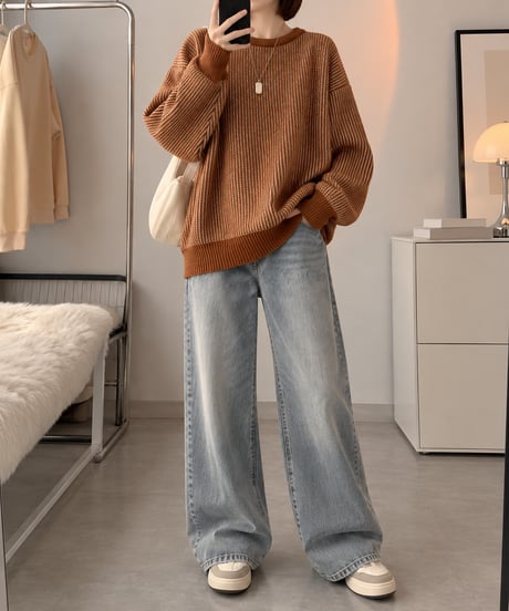 striped pullover sweater /3color FL3764