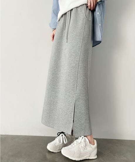 cotton sweat long skirt /2color　FL3738