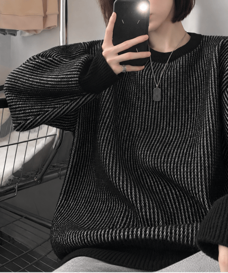 striped pullover sweater /3color FL3764