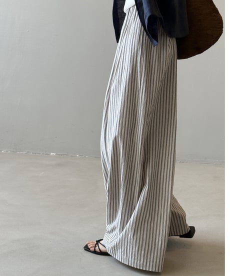 tuck striped wide pants/２color　FL3635