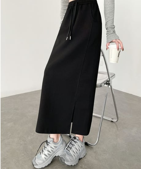 cotton sweat long skirt /2color　FL3738