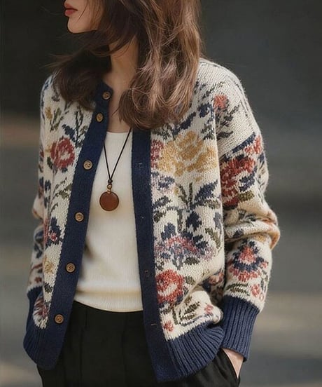 vintage floral cardigan　FL3749