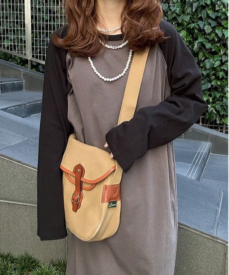 cotton raglan long dress /2color　FL3736