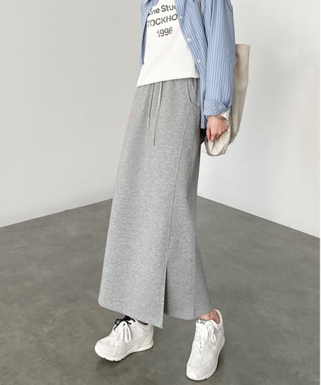 cotton sweat long skirt /2color　FL3738