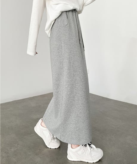 cotton sweat long skirt /2color　FL3738