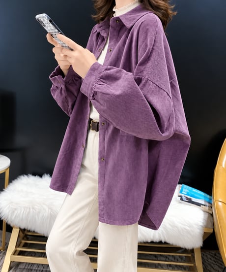 corduroy shirt for women /3color FL3763