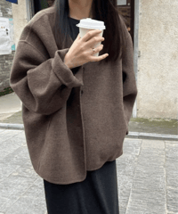 v-neck short coat FL3759