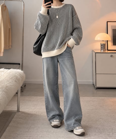 striped pullover sweater /3color FL3764