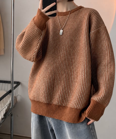 striped pullover sweater /3color FL3764