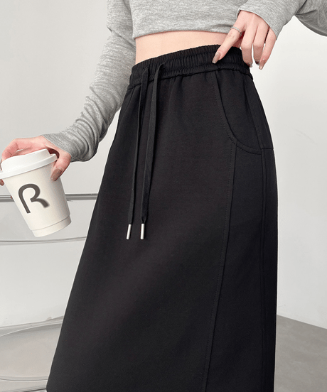 cotton sweat long skirt /2color　FL3738