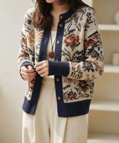 vintage floral cardigan　FL3749