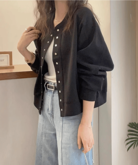 casual loose bomber jacket /2color FL3762